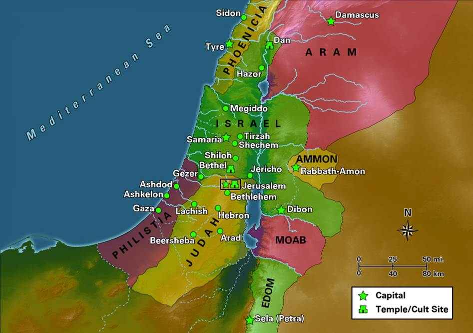 Map Of Israel And Judah 